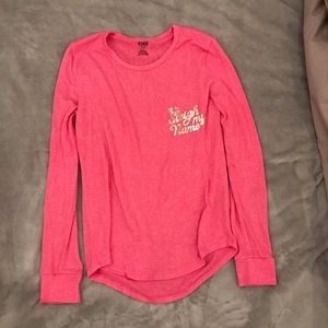 VS PINK Cozy Long Sleeve PJ Top 💖❄️